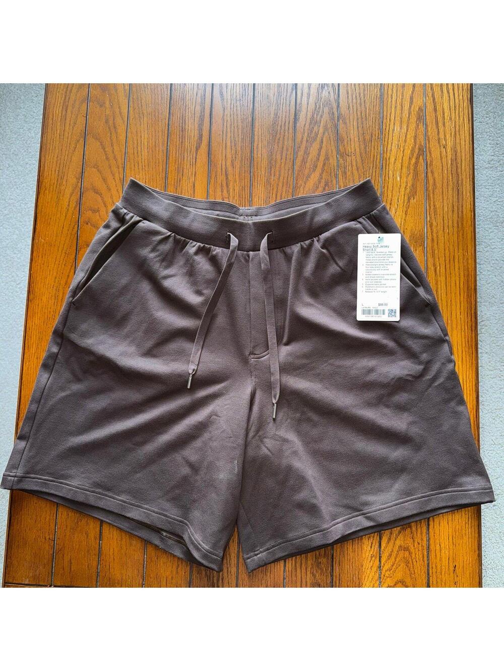 Lululemon Men’s Heavy Soft Jersey Short 8.5” Walnut Crunch Size Large NWT